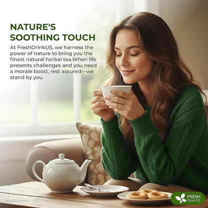FreshDrinkUS, Glucose Functional Loose Leaf Tea | 4oz | Herbal Blend of Gymnema, Milk Thistle, Dandelion Root, Cinnamon & Ashwagandha – Naturally Caffeine-Free, Premium Quality, Balanced Flavor. Vegan
