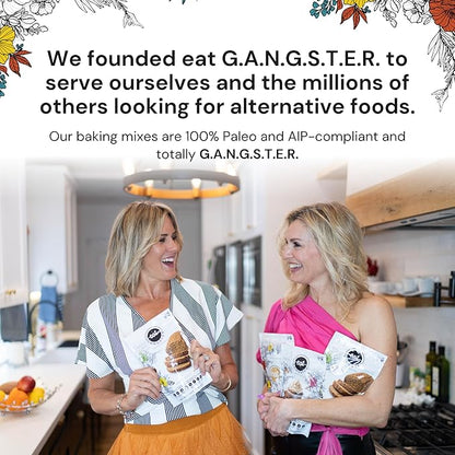 eat G.A.N.G.S.T.E.R. Vegan Pizza Crust & Flatbread Mix, Allergy-Friendly Baking Mix, Grain-Free, No Dairy, Nuts, Gluten, Dairy, For Paleo & AIP Diets, Delicious Crusts or Make Panini Sandwiches