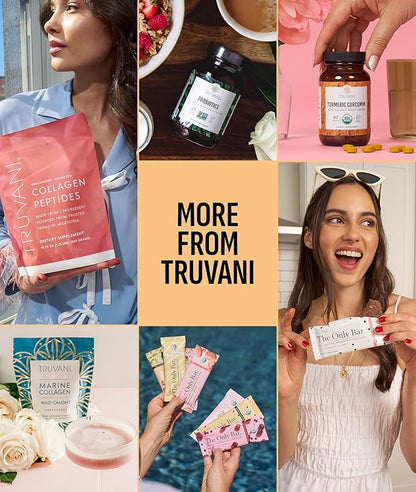 Truvani Vegan Pea Protein Powder | Peanut Butter | 20g Organic Plant Based Protein | 10 Servings | Keto | Gluten & Dairy Free | Low Carb | No Added Sugar