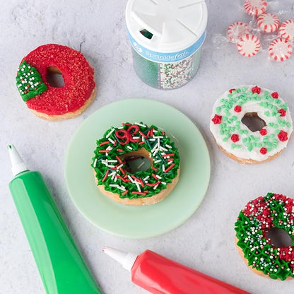 Sweets Indeed Sprinkles 6 Cell Edible Sprinkle Mix Jimmies Perfect for Cake Decorations Baking Ice Cream Cookies Cupcake Topper (Holiday)