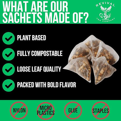 Revival Tea Company Herbal Tea - Hand Blended Craft Bold Flavor | Loose Leaf or Tea Bags | Organic and Caffeine Free (Loose Leaf, Detox Tea)