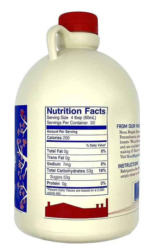 Nova Maple Syrup - Pure Grade-A Maple Syrup (Half Gallon)