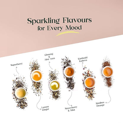 Teaniru, Fruit & Herb Tea Assortment - Pack of 20 | 6 Exotic Flavors x 25 g | Tea Gift Box for Family, Friends & Employees | Bulk Gifts for Corporates & Clients