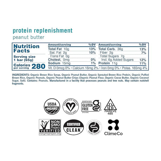GoMacro MacroBar Organic Vegan Protein Bars - Peanut Butter (2.3 Ounce Bars, 12 Count)