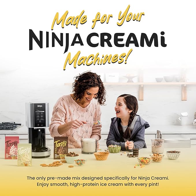 TASTI High-Protein Ice Cream Mix - Chocolate, Vanilla, & Strawberry Low Sugar Ice Cream Powder - Made for Ninja Creami, Soft Serve Mix with <200 Calories (6-Pack, 2 of Each Flavor)