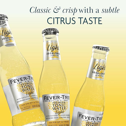 Fever-Tree Refreshingly Tonic Water, Light, 163.2 Fl Oz (Pack of 24)