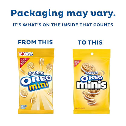 OREO Minis Golden Sandwich Cookies, 12 - 3 oz Bags