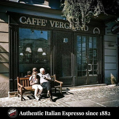 Caffe' Vergnano 1882 Medium Roast Espresso Original Line Machine Compatible Capsules, Arabica Robusta Espresso Coffee, Italian Coffee For Nespresso Coffee Machines, Intensity 6/10, Cremoso, 100 Ct