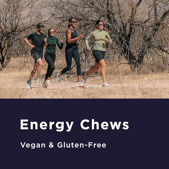 GU Energy Chews, Rainbow Mix Energy Gummies with Electrolytes, Dairy-Free, On-The-Go Energy for Any Workout, 12 Bags (24 Servings Total)