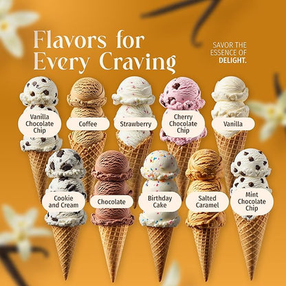 Triple Scoop - Premium Vanilla Ice Cream Mix For Ice Cream Maker. Simple, Easy, Delicious. From Gourmet Mix To Maker in 5 Minutes, Makes 2 Creamy Quarts. Made in USA. (1 Pack, Vanilla)