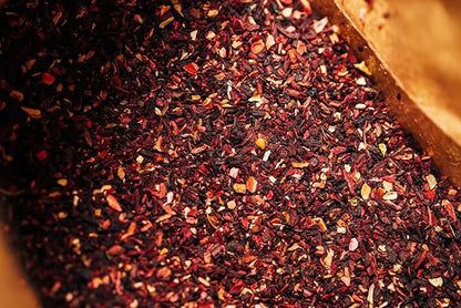 Silk Road Teas, Organic Orange Hibsicus Herbal Iced Tea, Tart Citrus & Floral Blend, Unsweetend, Caffeine-Free, 5 Gallon-Sized Tea Bags.