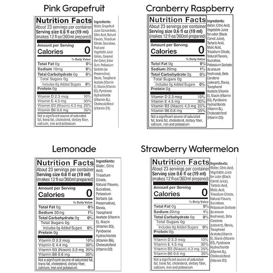 SodaStream Variety Pack Drink Mixes, 0 Calories, 14.8 Fl Oz (Pack of 4)
