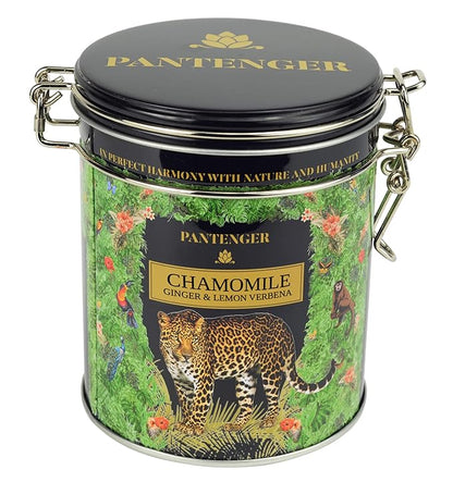 Organic German Chamomile & Ginger Herbal Tea | Loose Leaf Tea - 40 Servings | Calming and Digestive Caffeine Free Herbal Tea | By Pantenger