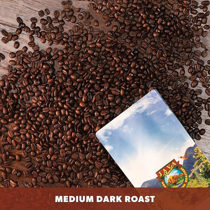 Low Acid Organic Coffee – Whole Bean, Mold-Free & Stomach Friendly by Java Planet, Cinnamon and Vanilla, Medium Dark Roast, Arabica Gourmet Coffee Grade A, Smithsonian Bird Friendly, 1LB Bag
