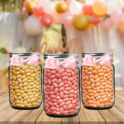 DISCOUNT PROMOS 10 Decorating Mason Jars Set, 12 oz. - Canning, Aluminum Lid - Black