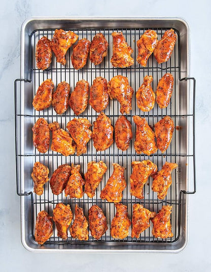 Nordic Ware Extra Large Oven Crisping Baking Tray, with Rack, Silver