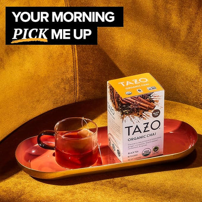 TAZO Organic Chai Black Tea Bags, Chai Tea, 96 Total Tea Bags (16ct - Pack of 6)
