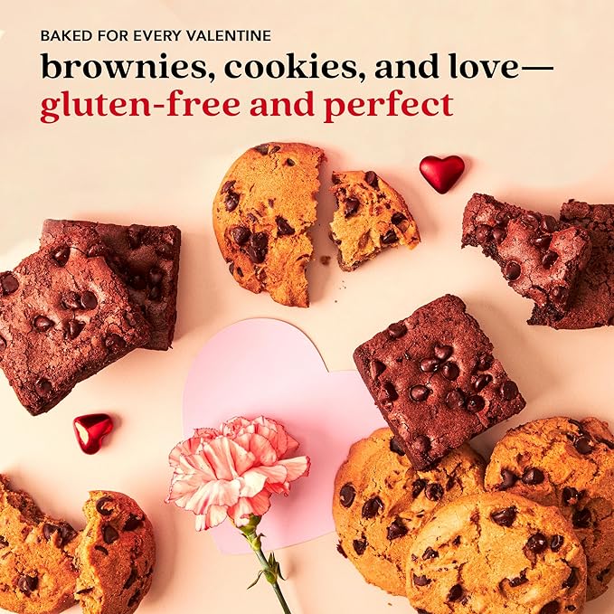 David’s Cookies Gluten-Free Assorted Cookies and Brownies 2Lbs - Comes In A Beautiful Love-Themed Tin Gift Box – Delicious Gourmet Food Gift For Loved Ones, Friends And Family