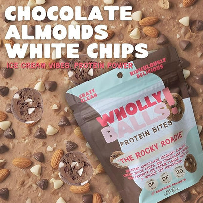 Wholly Balls Protein Bites – Healthy Plant-Based Snack | High Protein, Low Sugar, Gluten-Free Energy Balls (Pack of 3, Triple Threat)