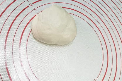 Yansumi silicone pastry non stick baking mat with measurement fondant mat with three sizes for silicone baking mat, counter mat, dough rolling mat,fondant/pie crust mat. (L,24"L x 16"W,Red)