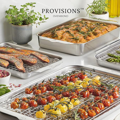 Hestan Provisions OvenBond – 3-Piece Tri-ply Baking Sheet Set – Professional Stainless Steel Bakeware