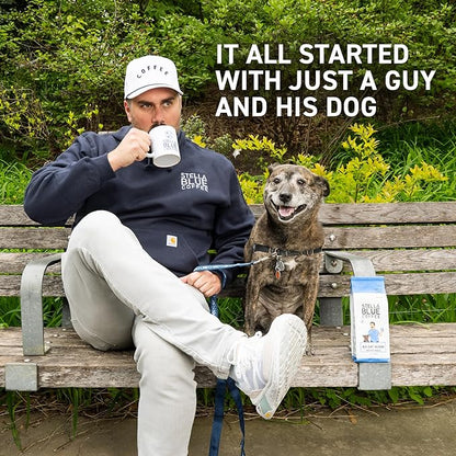 Stella Blue Ground Coffee, Miss Peaches Blend, Medium Roast, Citrus, Caramel and Fruity Notes, 100% Arabica, Ethically Sourced from Central and South America, 12 oz bag