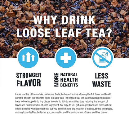 Tiesta Tea - Ginger Citrus Herbal Loose Leaf Tea, Lemon Ginger with Mint & Chamomile Blend, Caffeine-Free, Brew Hot or Iced, Makes Up to 200 Cups, Resealable Bulk Pouch, 12 Ounce