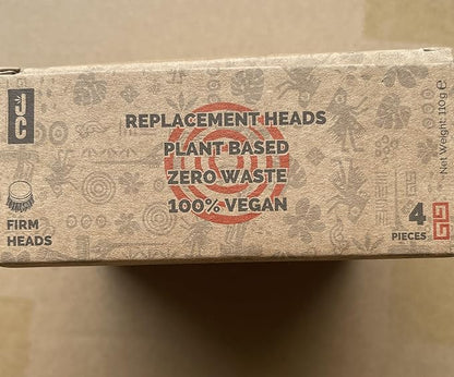 Jungle Culture Firm Bristle Replacement Brush Heads for Eco Dish Brushes • Wooden Kitchen Washing Up Brush Heads Pack of 4 • Interchangeable Bristle Refills • Dish Scrubbers • Zero Waste Cleaning