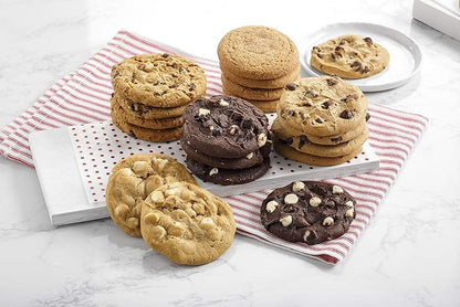 Mrs. Fields 2 Dozen Original Cookie Signature Tin - Assorted with 24 Original Cookies in our 5 Classic Cookie Flavors