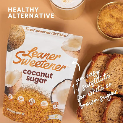 Leaner Creamer Non-Dairy Sugar Free Coffee Creamer Powder (Leaner Sweetener Pouch 16oz)
