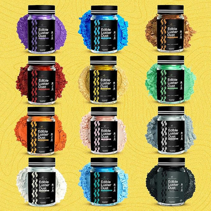 BeePoint Gold Edible Luster Dust 15g - Food Grade, Vibrant Color Shimmer Powdered Dust for Drinks, Cocktails, Cake Decorating, Baking, Chocolates, Candy, Sweets, & Cookies - Vegan & Gluten Free