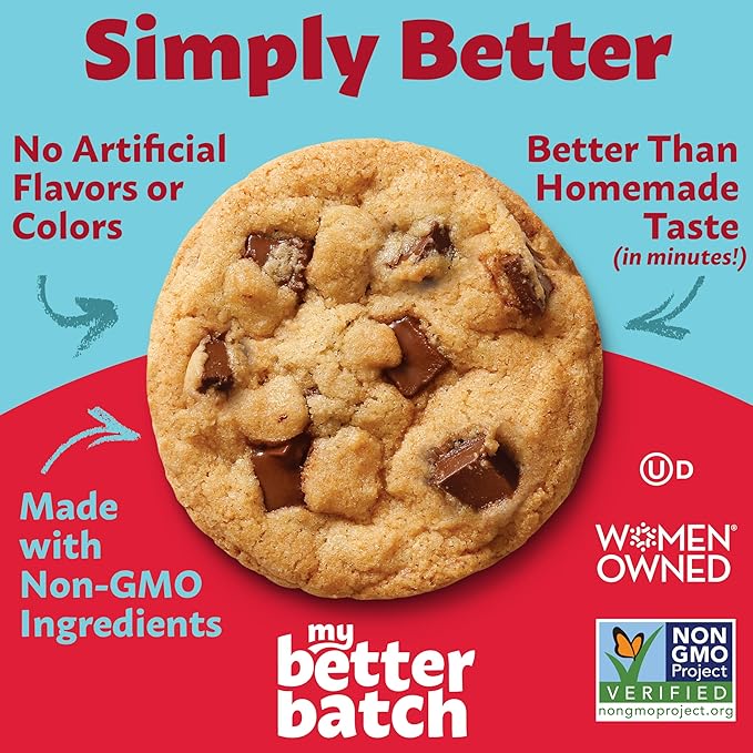 My Better Batch Chocolate Chunk Cookie Mix, Gourmet Baking Mix for Homemade Taste, 4 Pack (Makes 64 Cookies Total)