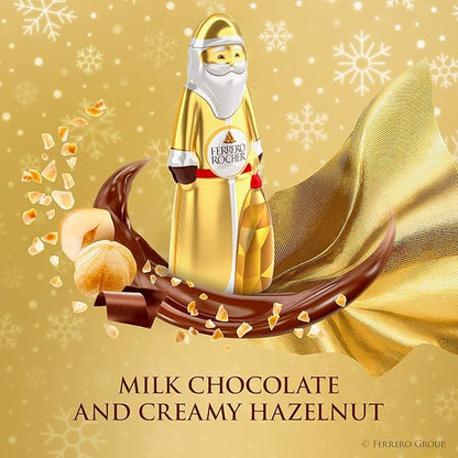 Ferrero Rocher, Milk Chocolate Hazelnut Hollow Santa, Holiday Chocolate Gift, 2.4 oz (Pack of 2)