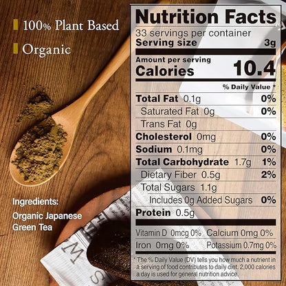 YAMASAN KYOTO UJI Hojicha Powder Organic Roasted green tea Baking powder latte powder, (100g) Made in Japan,Sold by Japanese company
