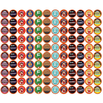 Coffee Pod Variety Packs All Roasts Sampler, Assorted, Compatible with 2.0 K-Cup Brewers, Variety Pack, 120 Count (Pack of 1)