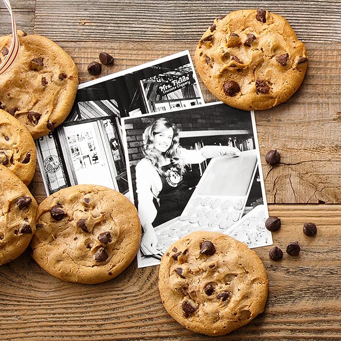 Mrs. Fields Dozen Original Cookie Signature Tin - Assorted with 12 Original Cookies in our 5 Classic Cookie Flavors