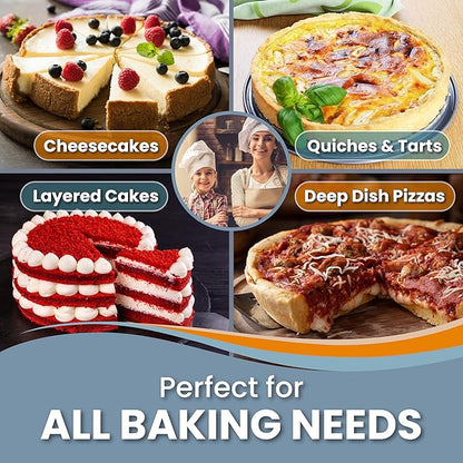 Springform Pan 9 Inch NONSTICK - 9 Springform Cheesecake Pan with LEAKPROOF SILICONE PANprotector - Spring Form Pans 9 Inch - Cheese Cake Pans for Baking in WATER BATH NO FOIL WRAP