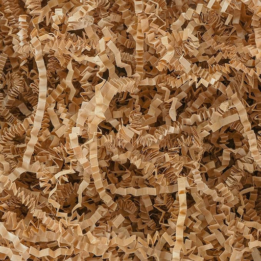LWWTBS Crinkle Cut Paper 7oz Shredded Packing Grass Cushion Paper for Gift Baskets Christmas Wedding Birthday Bridesmaid Engagement Craft Gift boxes Bags Filler (Brown)