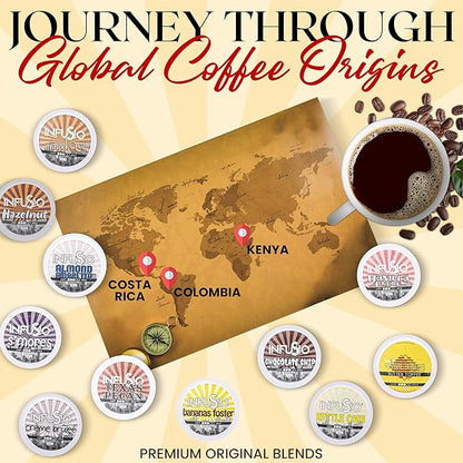 InfuSio Vanilla Crème Medium Roast, 96 Count Pods for Keurig K-Cup Brewers, Compatible with 2.0, Premium Roasted Coffee
