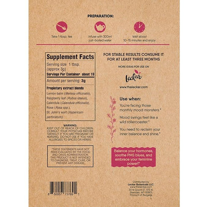 Organic Herbs for Women Herbal Tea Blend with Lemon balm, Raspberry leaf, Calendula, Rose, St. John's wort (Herbal Tea)