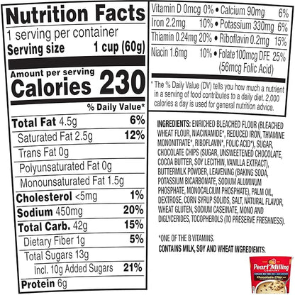 Pearl Milling Company Pancake Cups, Chocolate Chip, 2.11oz Cups (12 Pack)