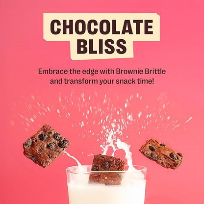 Brownie Brittle – M&M’S Minis Thin and Crispy Sweet Snacks (Pack of 6, 4 oz), Rich Gourmet Brownie Bites Dessert