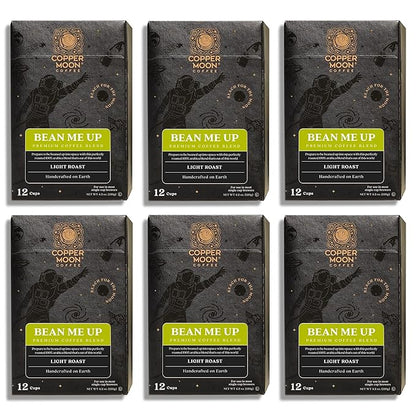 Copper Moon Single Serve Coffee Pods for Keurig K-Cup Brewers, Light Roast, Bean Me Up Blend, 72 Count