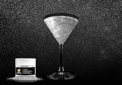 White BREW GLITTER Edible Glitter For Drinks, Cocktails, Beer, Garnish Glitter & Beverages | KOSHER & HALAL Certified | 100% Edible & Food Grade | Vegan, Gluten, Nut Free (50g, White)