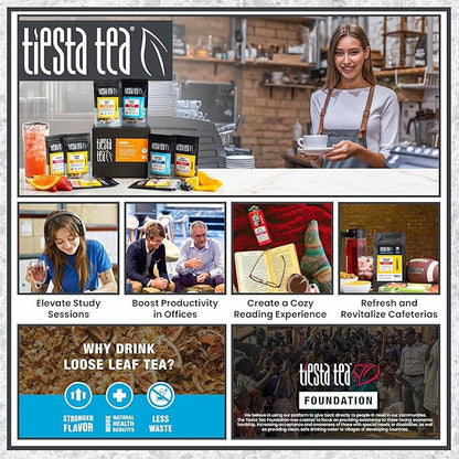 Tiesta Tea - Black Thai Tropical, Loose Leaf, Mango Citrus Black Tea, Premium Blend, Caffeinated, Make Hot or Iced Brews Up to 200 Cups, 16 Ounce Resealable Bulk Pouch
