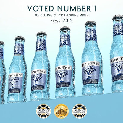 Fever-Tree Premium Club Soda, No Artificial Sweeteners, Flavourings or Preservatives, 6.8 Fl Oz (Pack of 24), Clear (A500115)