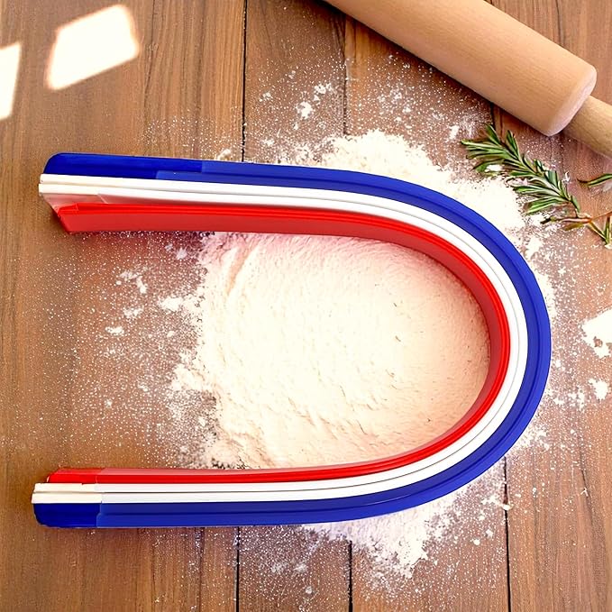 Set of 6 Rolling Pin Guides for Dough Thickness, 100% Silicone Pastry Ruler Baking Strip, Cookie Sticks, Guide Leveler, Measuring Size with Food Grade Precision, for Pastry Perfection, Length 19 Inch