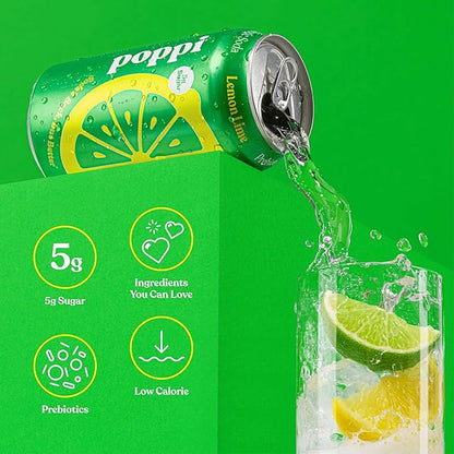 Poppi Sparkling Prebiotic Soda Beverage with Apple Cider Vinegar, Seltzer Water and Fruit Juice, Trend Setters Variety Pack, 12 Fl Oz, Pack of 12, Packaging May Vary