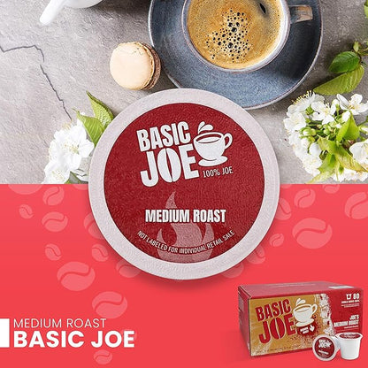 Basic Joe 80-Count 100% Arabica Medium Roast Single Serve Coffee Pods for K-Cup Keurig Brewers
