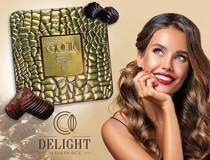 Chocolate Gift Basket, Gourmet Chocolates Variety Snack Box, Assorted Food Arrangement Platter, Birthday Present, Holiday, Corporate Parties, Sympathy, Candy Gifting Idea, Him, Her, Men, Women, Family (Gold Delight)